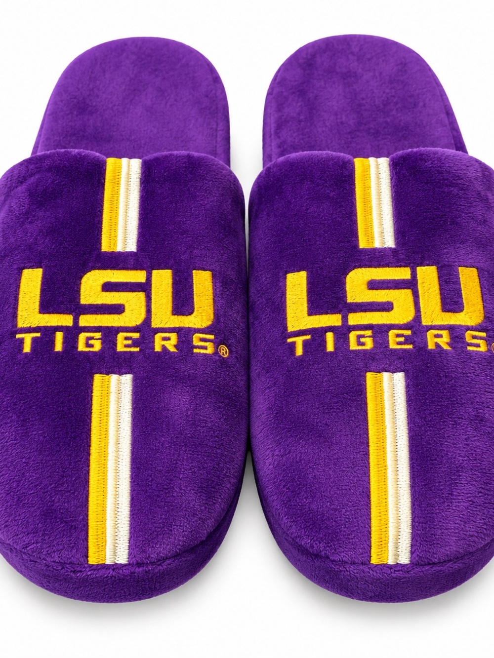 NWT Foco LSU Tigers Plush Slippers – Men’s XL